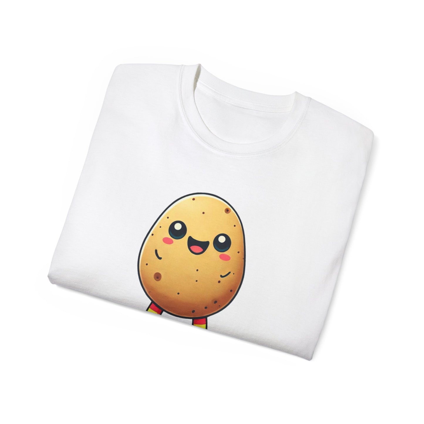 Potato Character T‑Shirt — Cute Kawaii 'Hello!' Tee