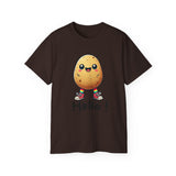 Potato Character T‑Shirt — Cute Kawaii 'Hello!' Tee