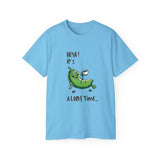 Pea Relaxing Tee — "Heya! It's A Long Time..." Funny Vegetable Graphic Shirt