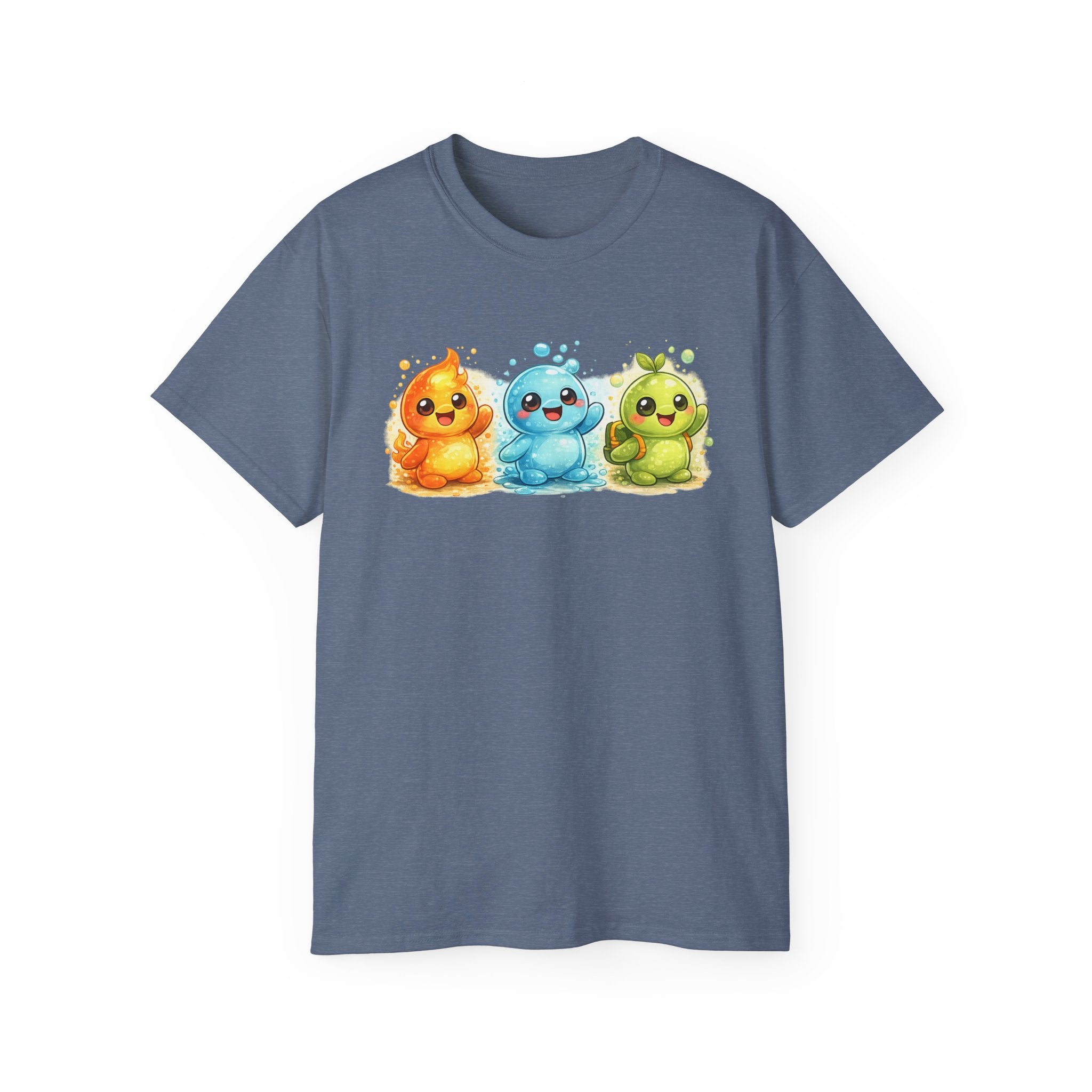 Cute Trio Slime Tee — Colorful Kawaii Slime Characters T-Shirt