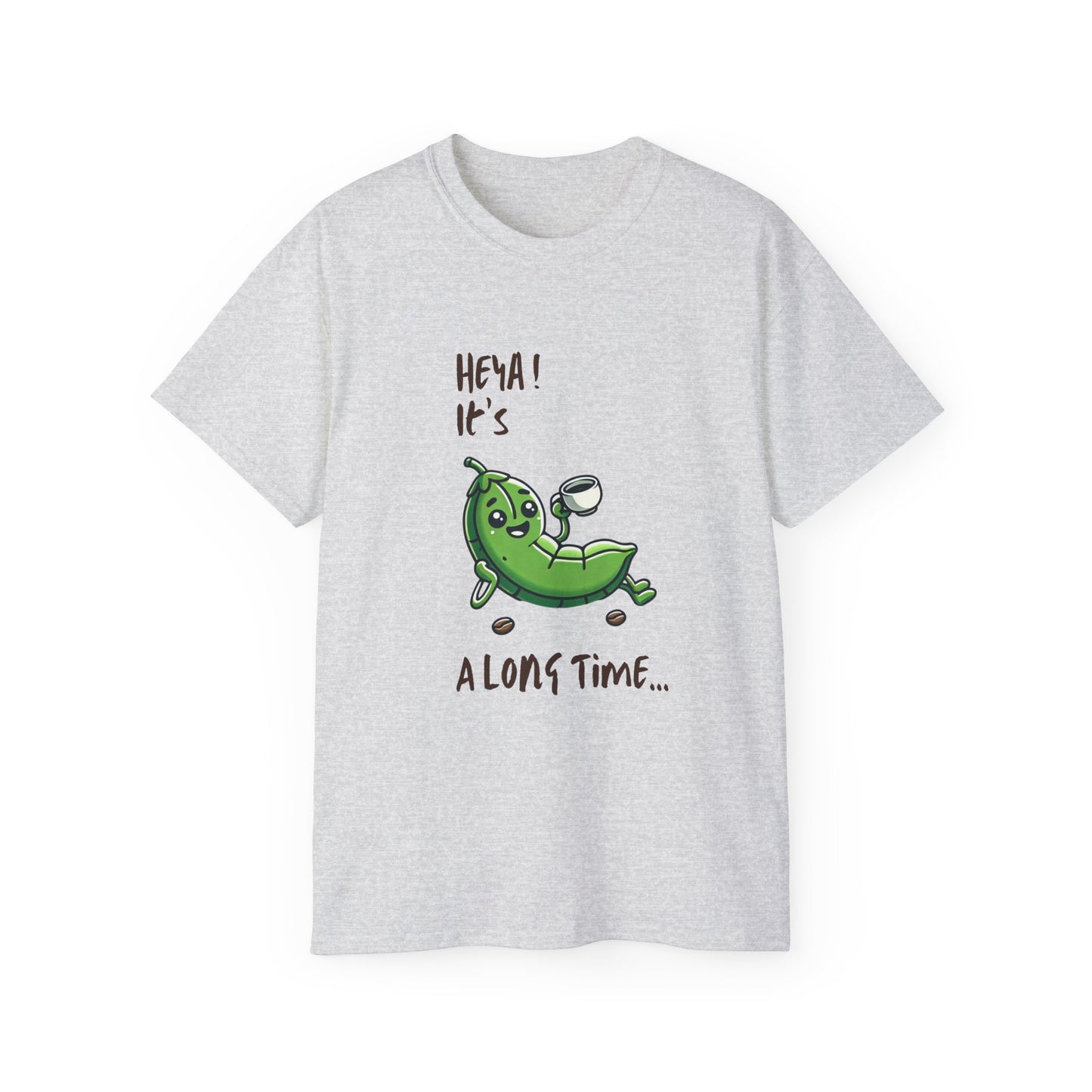 Pea Relaxing Tee — "Heya! It's A Long Time..." Funny Vegetable Graphic Shirt