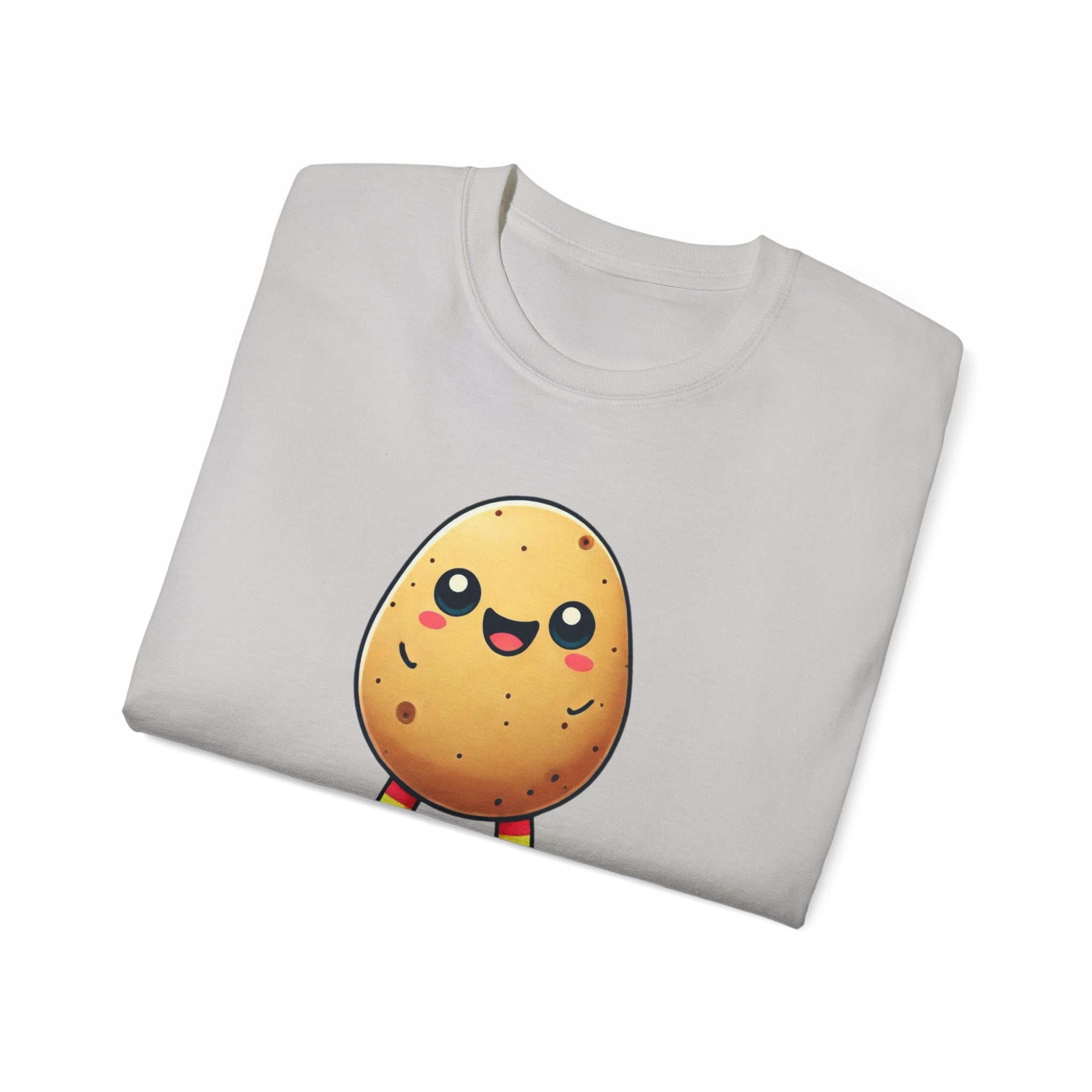 Potato Character T‑Shirt — Cute Kawaii 'Hello!' Tee