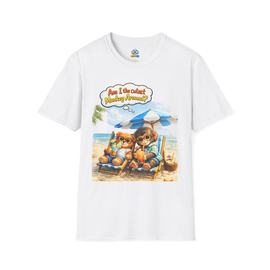 Beach Vacation T-Shirt — 'Am I the Cutest Monkey Around?' Summer Graphic Tee
