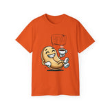 Coffee Bean Cartoon Tee — "Heya!" Cute Morning Coffee T-Shirt