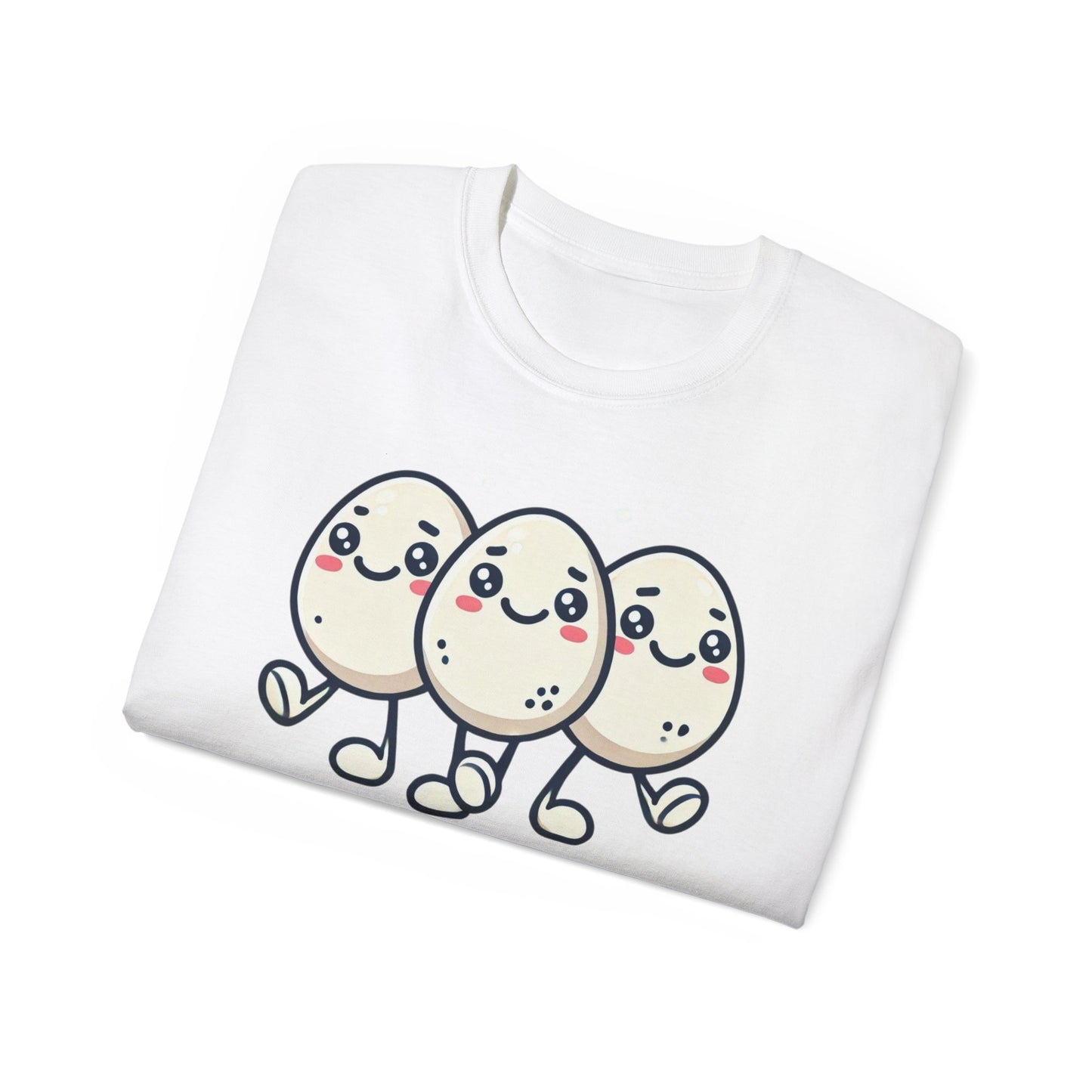 Cute Egg Friends T‑Shirt — "Good Vibes Only" Kawaii Tee