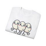 Cute Egg Friends T‑Shirt — "Good Vibes Only" Kawaii Tee
