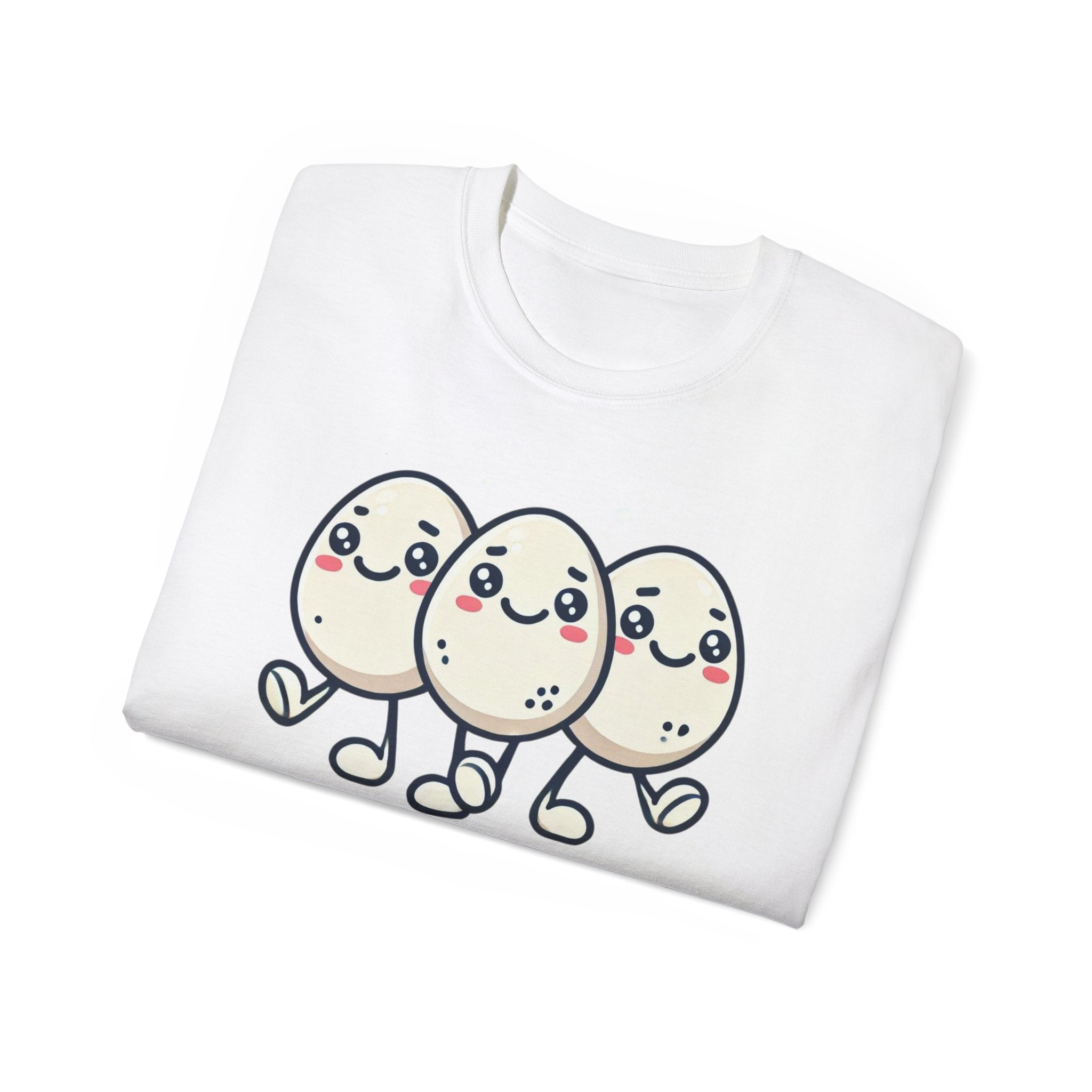 Cute Egg Friends T‑Shirt — "Good Vibes Only" Kawaii Tee