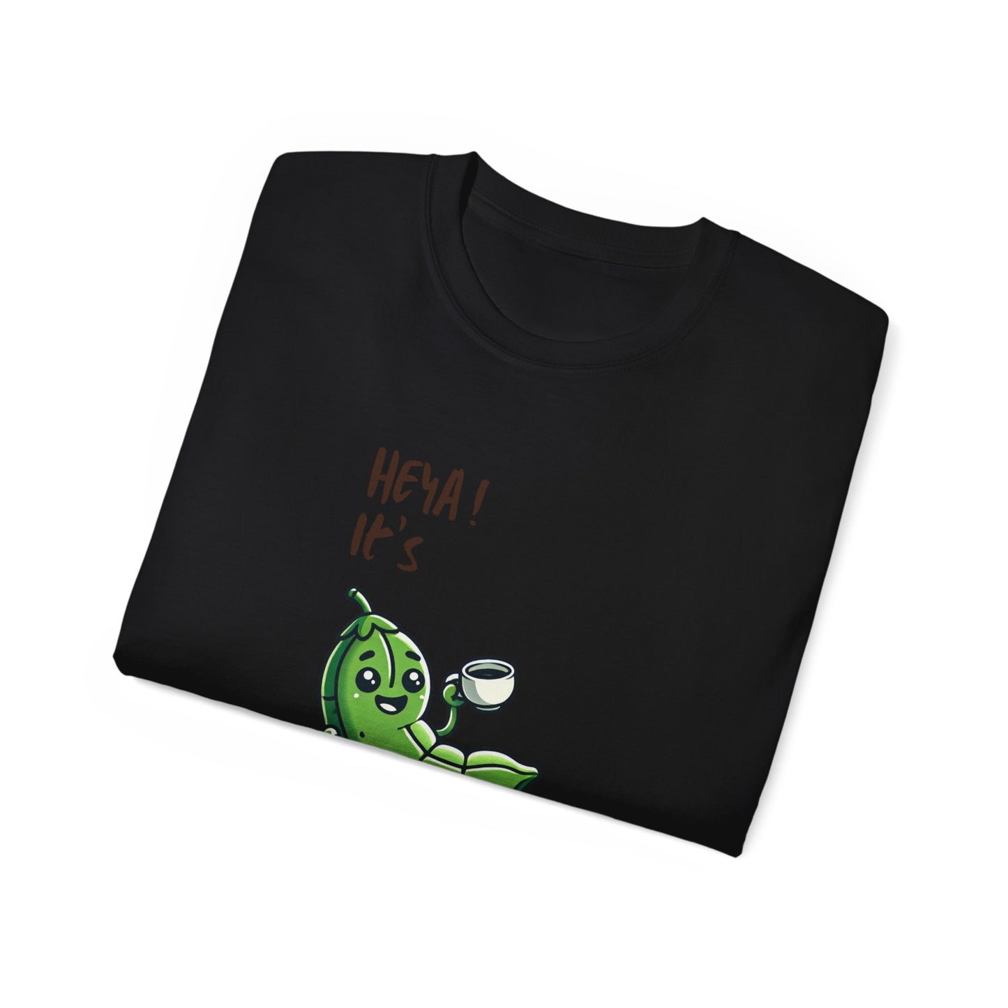 Pea Relaxing Tee — "Heya! It's A Long Time..." Funny Vegetable Graphic Shirt