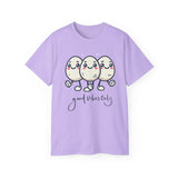 Cute Egg Friends T‑Shirt — "Good Vibes Only" Kawaii Tee