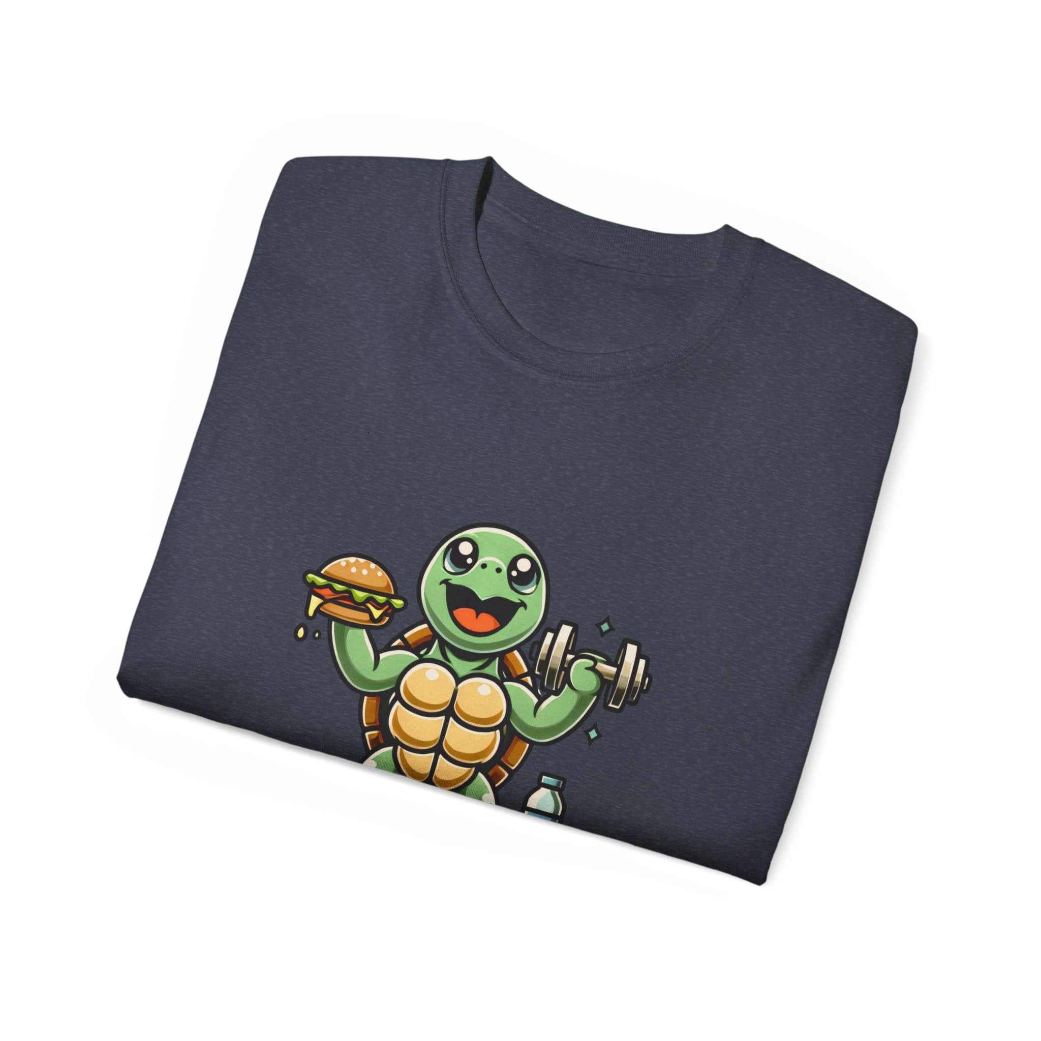 Turtle Fitness Tee — "Fun Today, Fit Tomorrow" Cute Workout Graphic Shirt