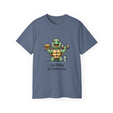 Turtle Fitness Tee — "Fun Today, Fit Tomorrow" Cute Workout Graphic Shirt