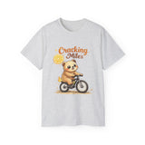 Cracking Miles Cute Bear on Bicycle T‑Shirt