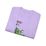 Pea Relaxing Tee — "Heya! It's A Long Time..." Funny Vegetable Graphic Shirt