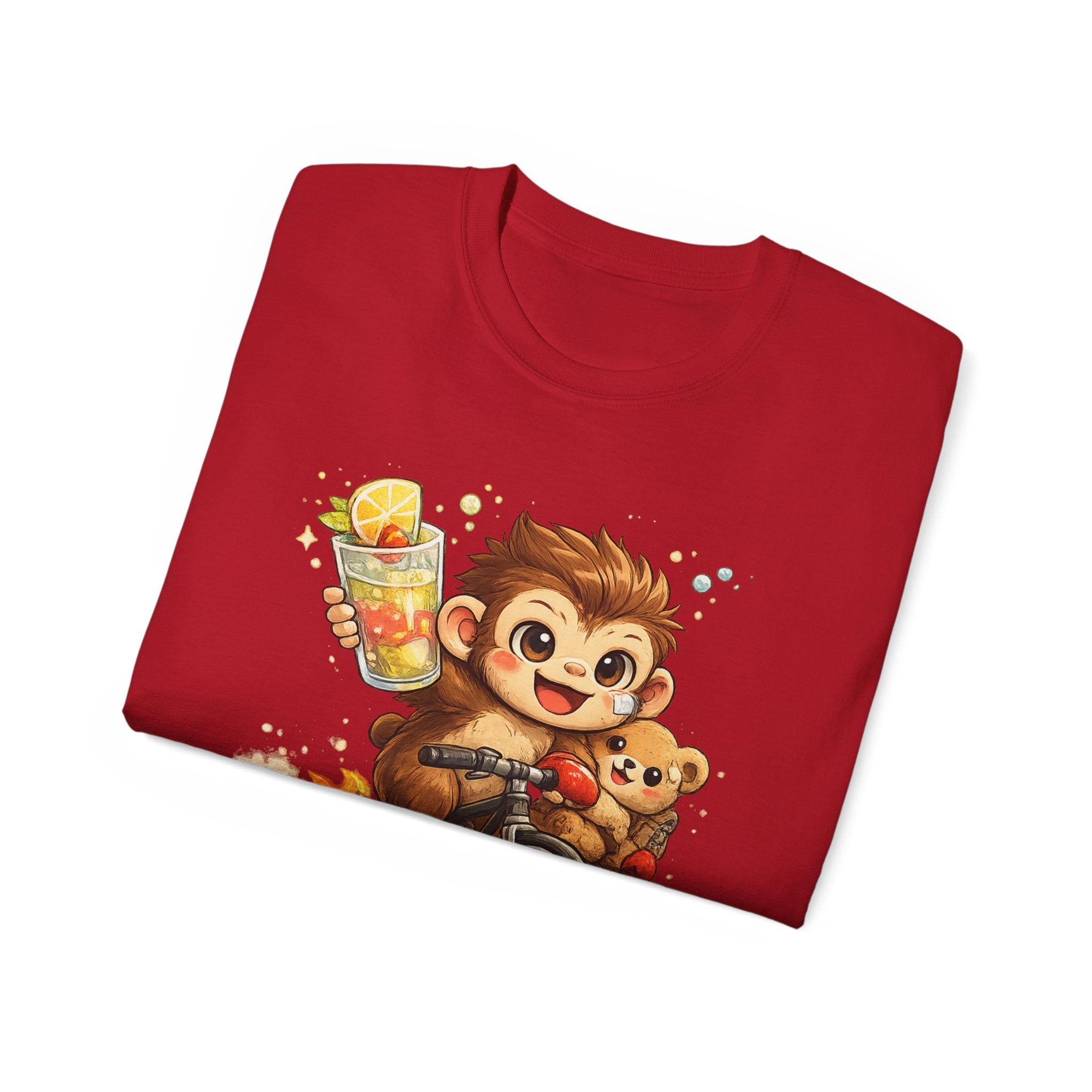 Cute Hedgehog Riding Bike T‑Shirt — Adorable Cartoon Animal Tee (With Teddy)