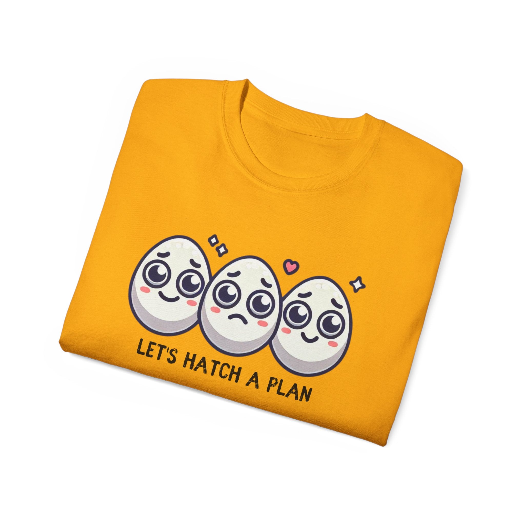 Let's Hatch a Plan Tee — Cute Egg Trio Graphic T-Shirt