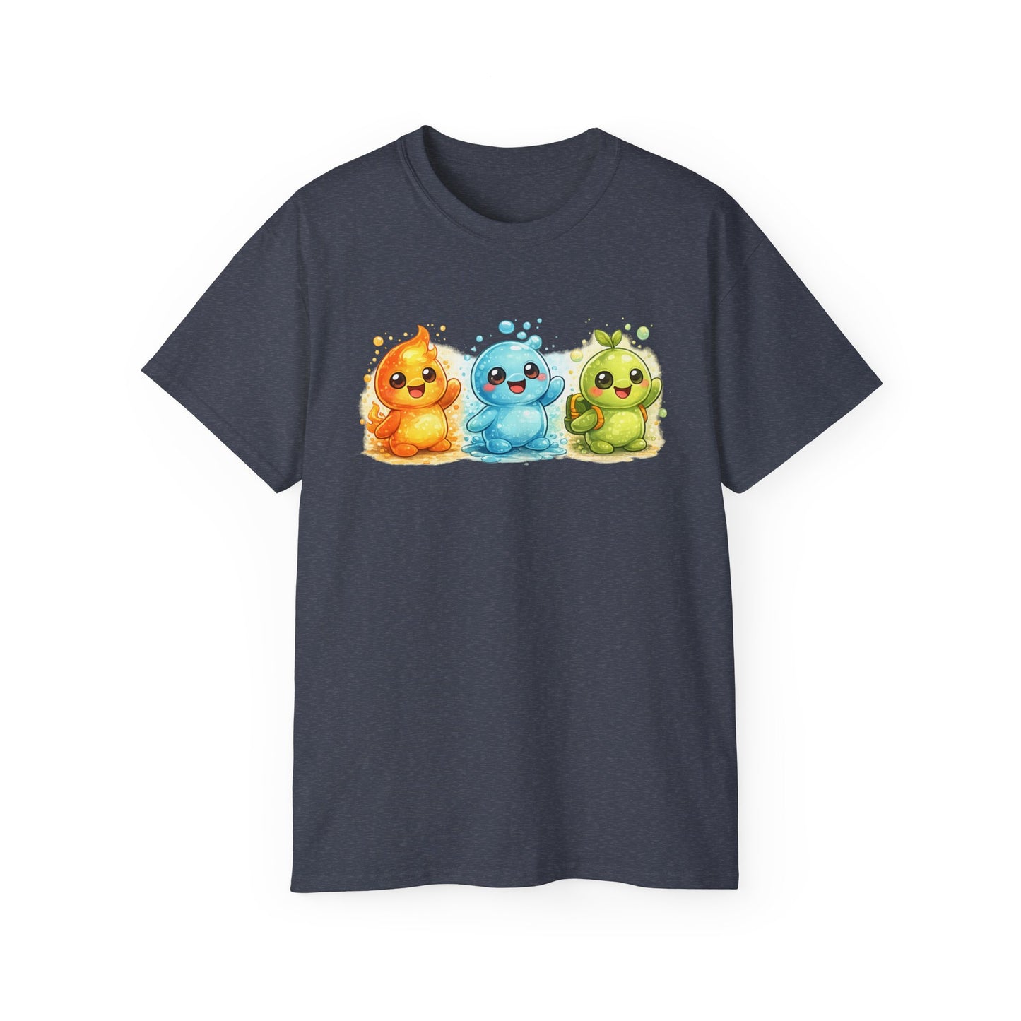 Cute Trio Slime Tee — Colorful Kawaii Slime Characters T-Shirt