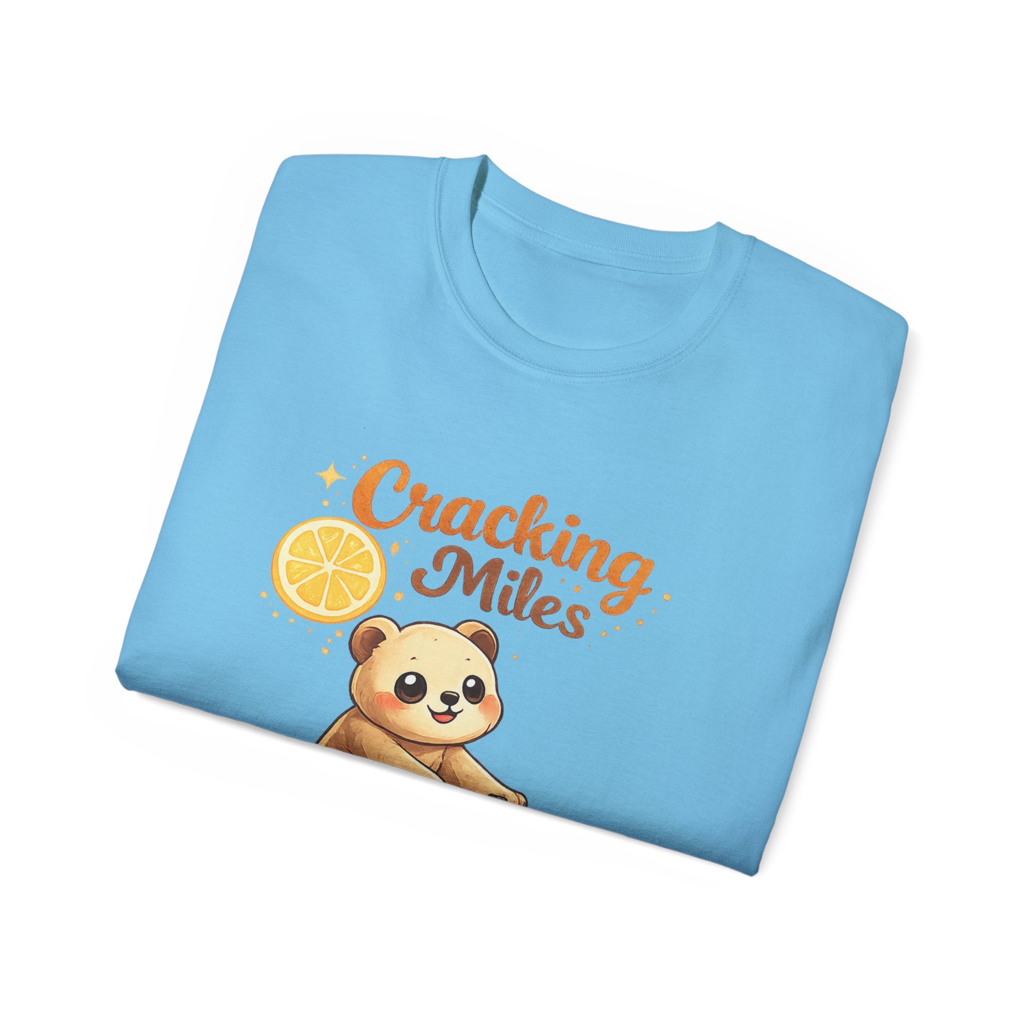 Cracking Miles Cute Bear on Bicycle T‑Shirt