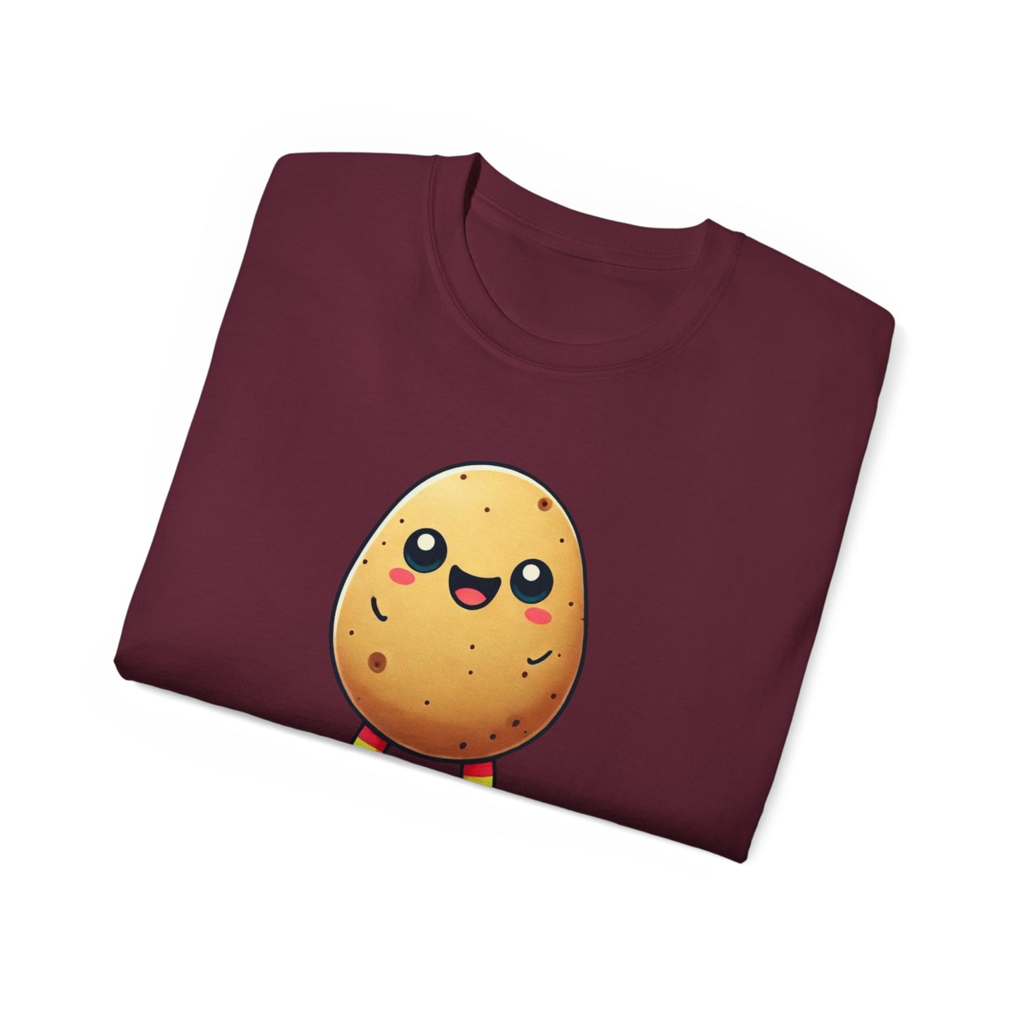 Potato Character T‑Shirt — Cute Kawaii 'Hello!' Tee
