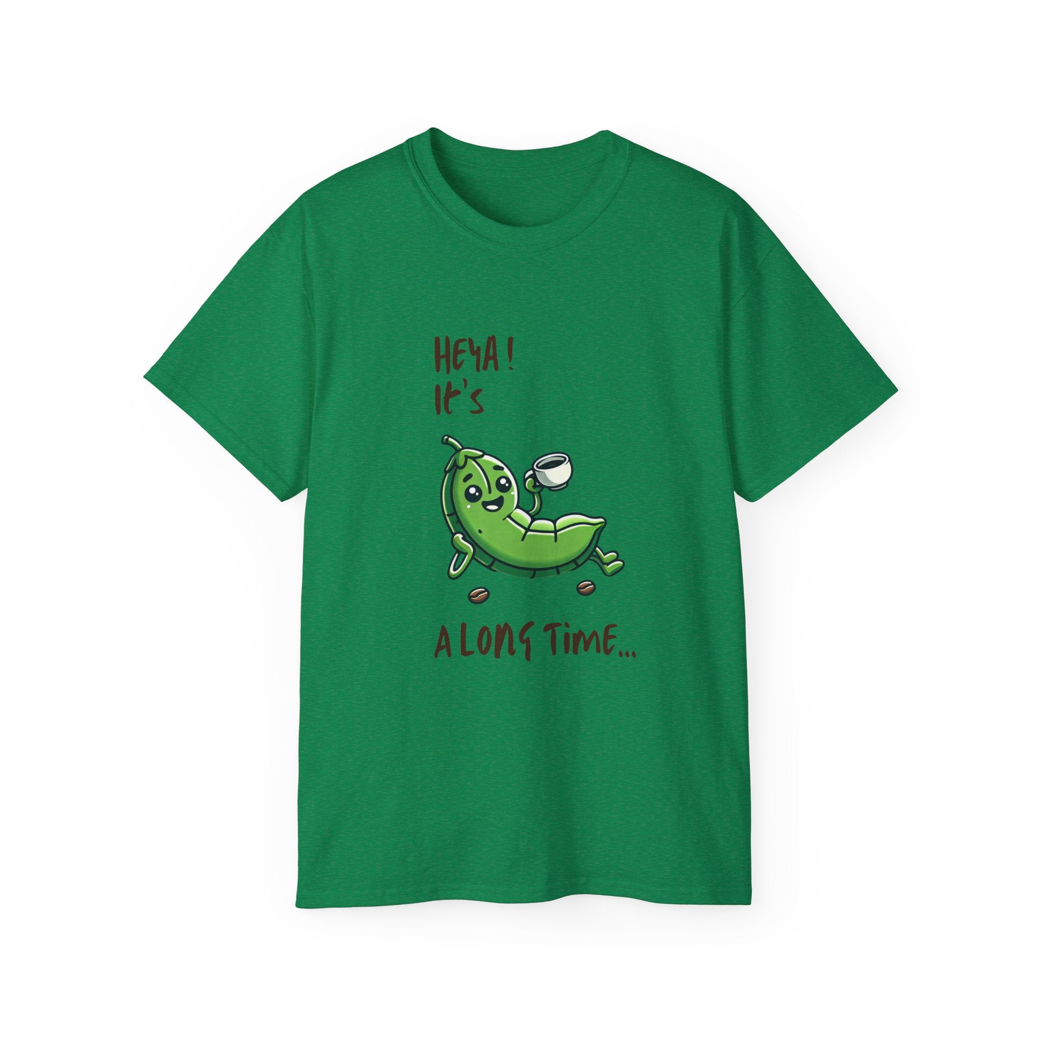 Pea Relaxing Tee — "Heya! It's A Long Time..." Funny Vegetable Graphic Shirt