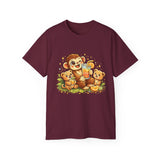 Cute Monkey Family Orange Juice T‑Shirt — Playful Tropical Kids Tee