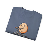 Cute Egg on Bike T-Shirt — “Eggs-tra Ordinary” Funny Cycling Tee