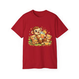 Cute Monkey Family Orange Juice T‑Shirt — Playful Tropical Kids Tee