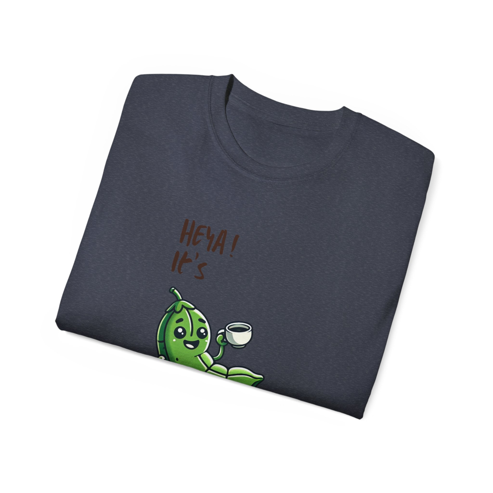 Pea Relaxing Tee — "Heya! It's A Long Time..." Funny Vegetable Graphic Shirt