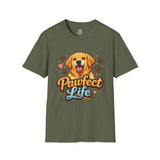 T-Shirt — "Pawfect Life" Golden Retriever Graphic Tee