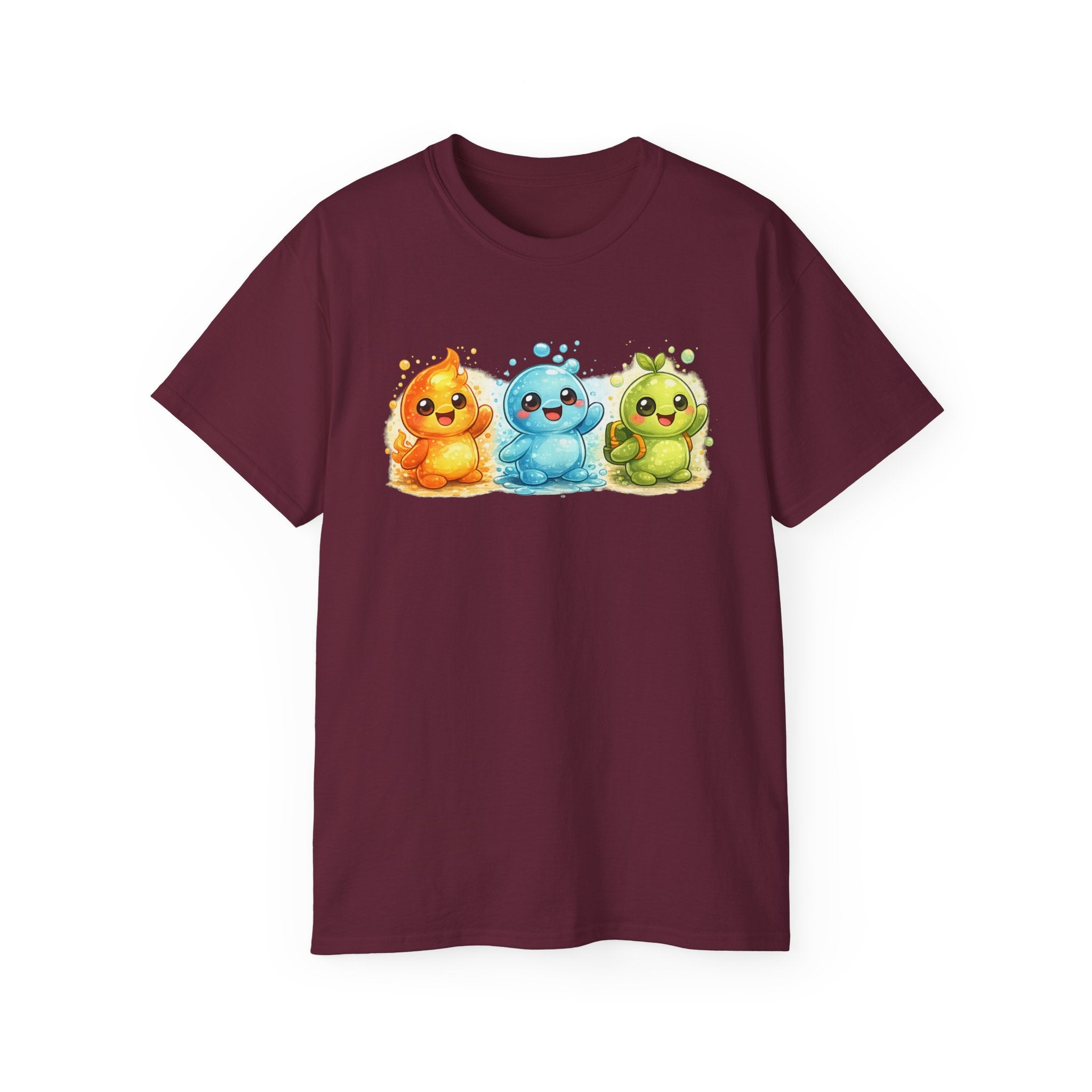 Cute Trio Slime Tee — Colorful Kawaii Slime Characters T-Shirt