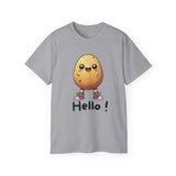 Potato Character T‑Shirt — Cute Kawaii 'Hello!' Tee