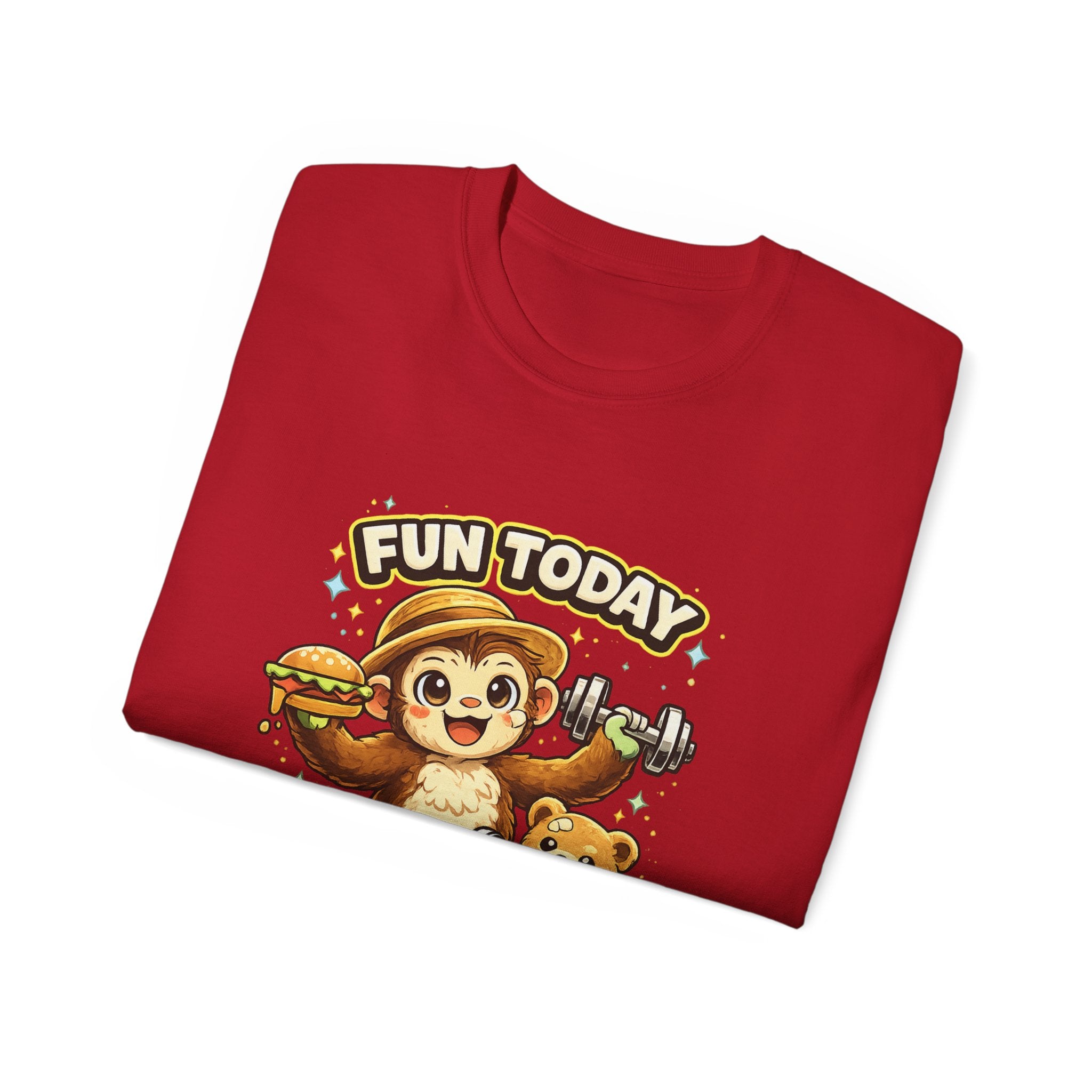 T-Shirt — “Fun Today, Fit Tomorrow” Sloth Workout Graphic Tee