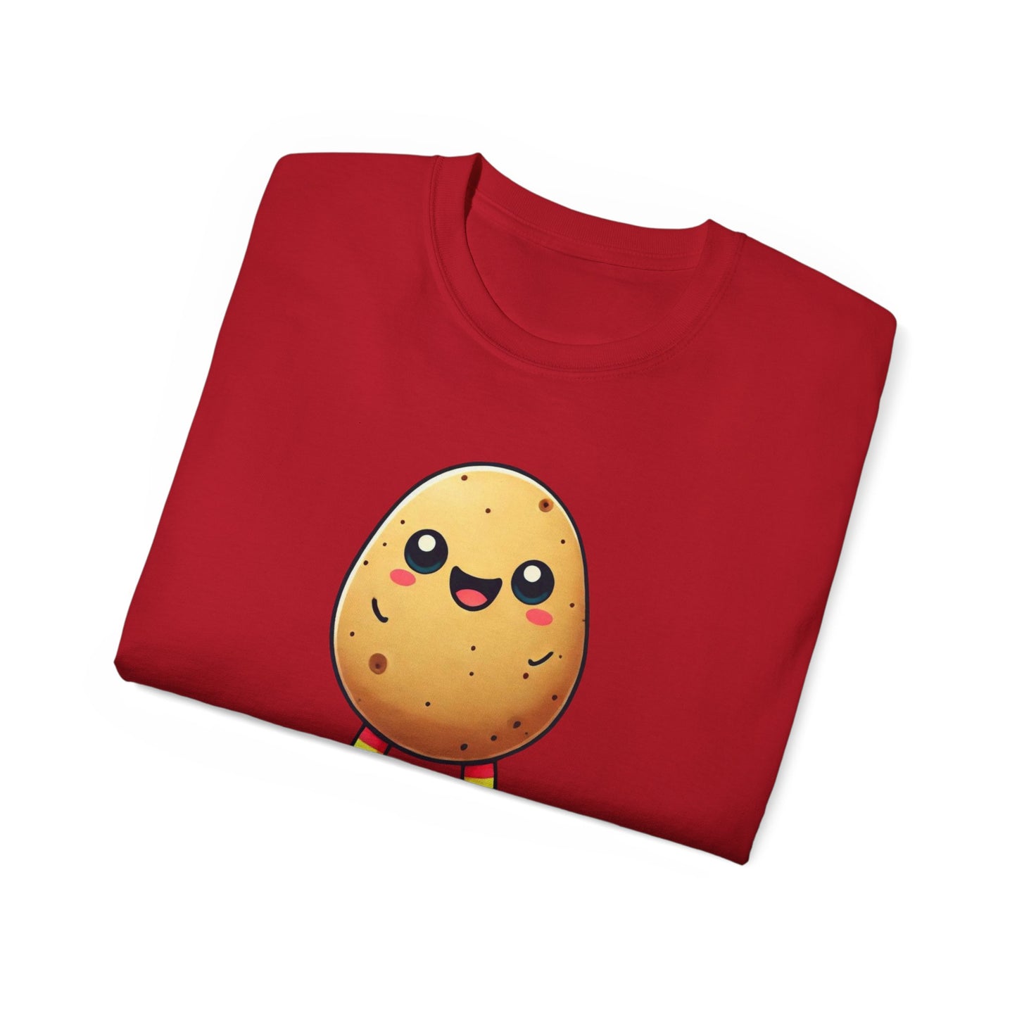 Potato Character T‑Shirt — Cute Kawaii 'Hello!' Tee