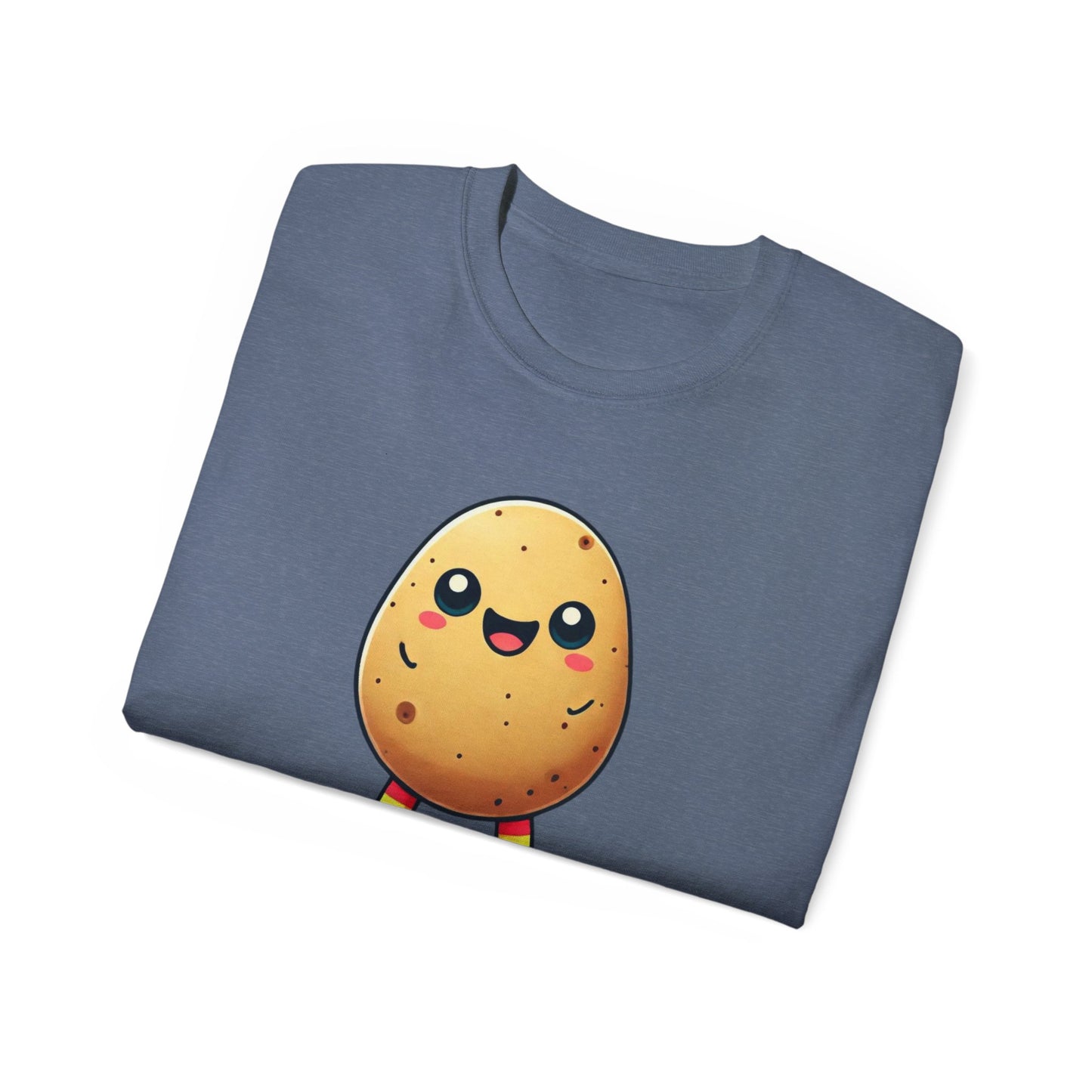 Potato Character T‑Shirt — Cute Kawaii 'Hello!' Tee