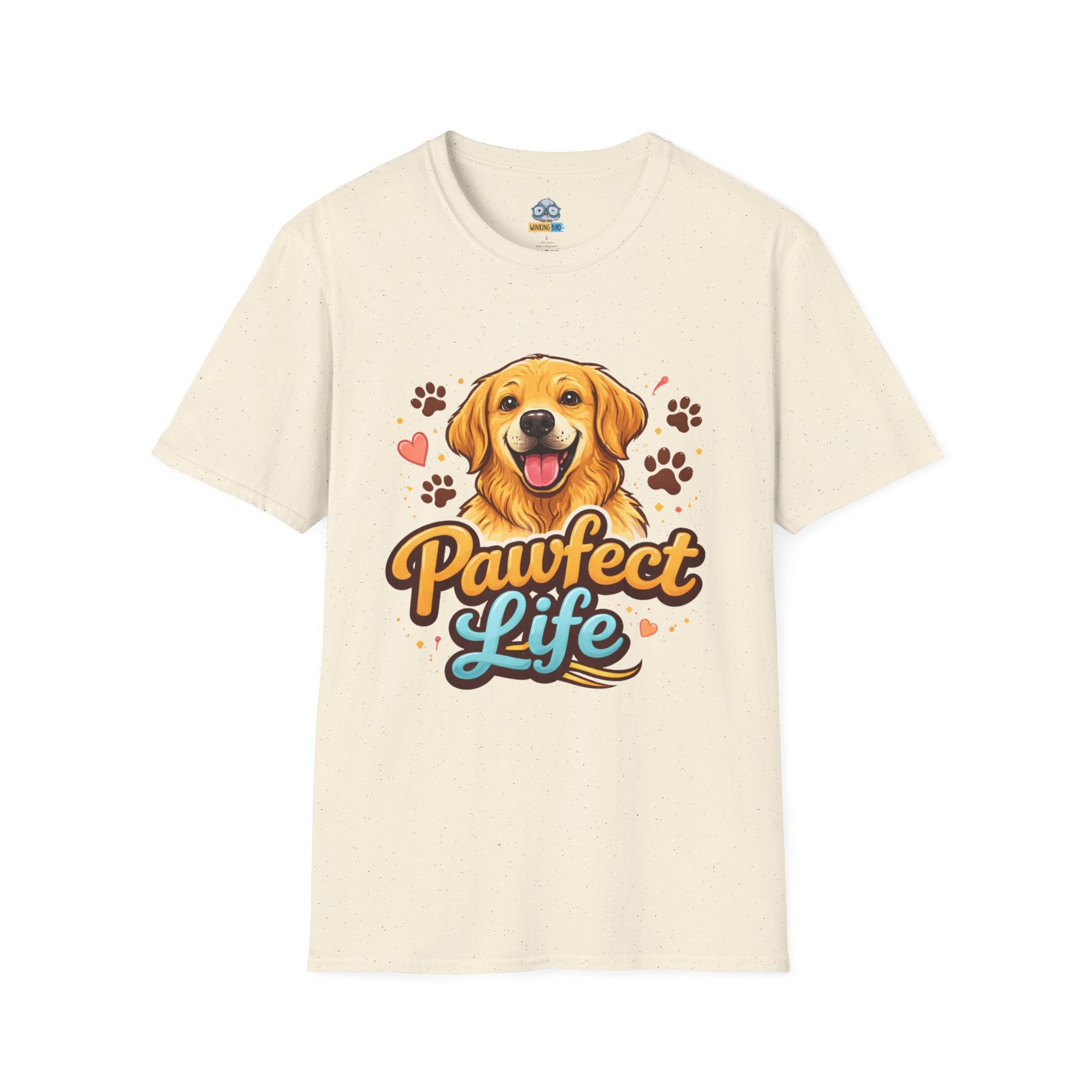 T-Shirt — "Pawfect Life" Golden Retriever Graphic Tee