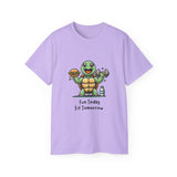 Turtle Fitness Tee — "Fun Today, Fit Tomorrow" Cute Workout Graphic Shirt