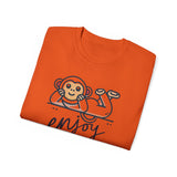 Enjoy Every Moment Tee — Cute Relaxing Monkey Graphic T-Shirt