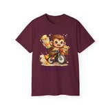 Cute Monkey on Bicycle T‑Shirt — "Oh My Love!" Graphic Tee