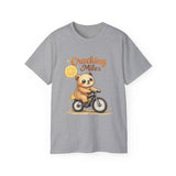 Cracking Miles Cute Bear on Bicycle T‑Shirt