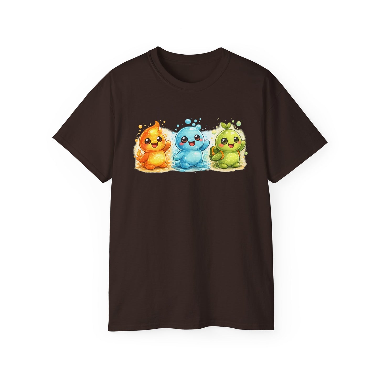 Cute Trio Slime Tee — Colorful Kawaii Slime Characters T-Shirt