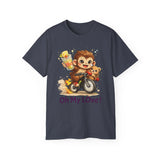 Cute Monkey on Bicycle T‑Shirt — "Oh My Love!" Graphic Tee