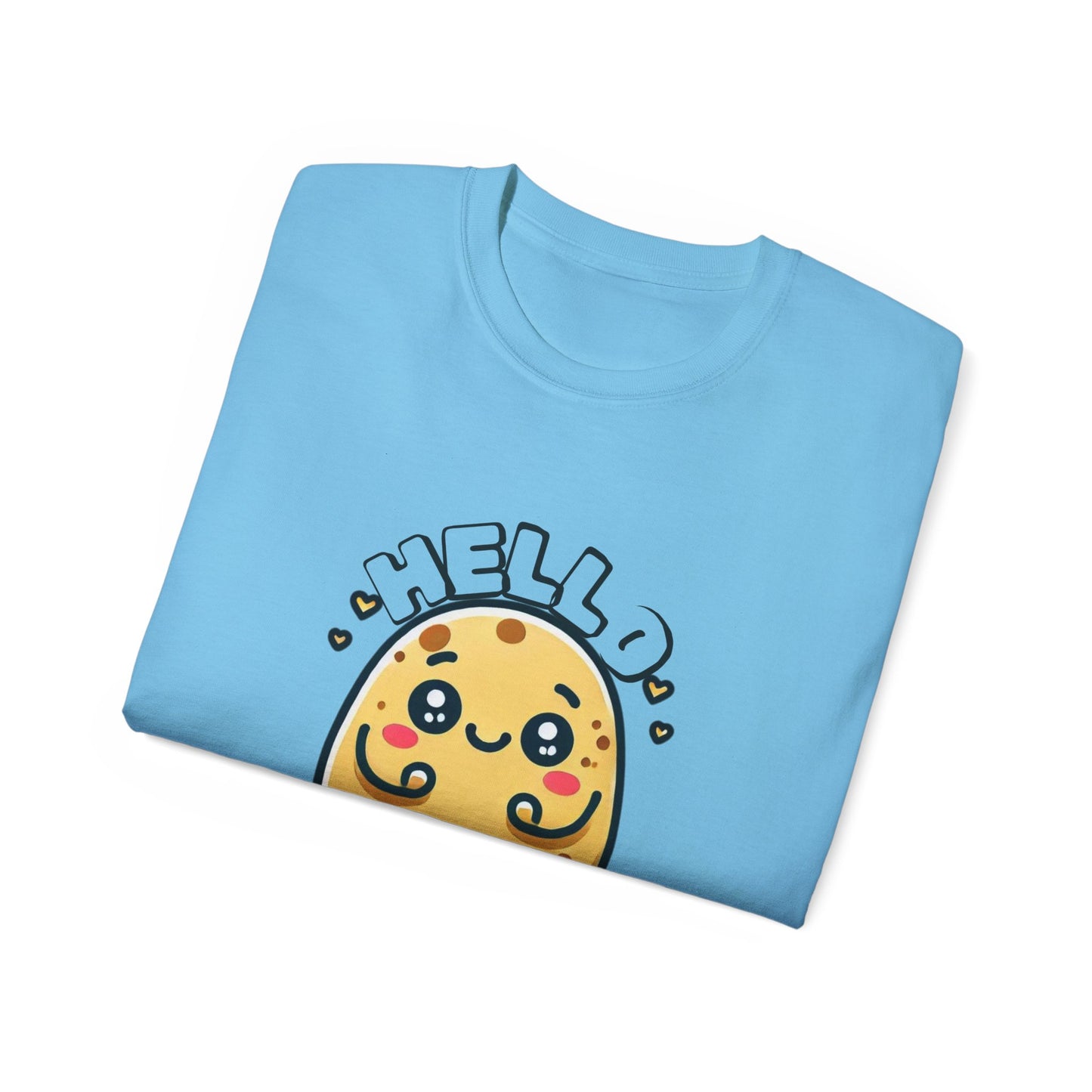 Hello Potato Cute Kawaii Tee — Funny Cartoon Veggie Shirt