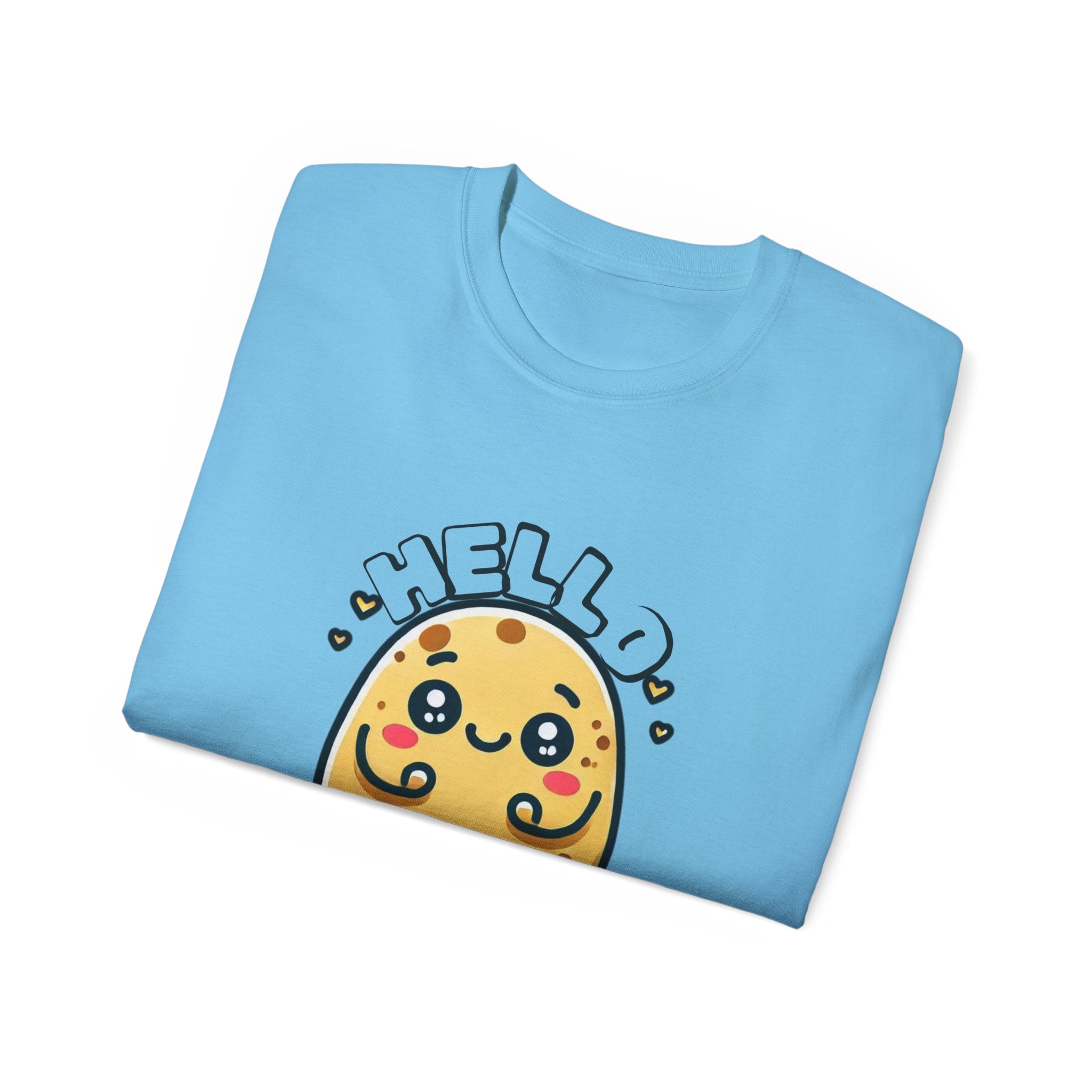 Hello Potato Cute Kawaii Tee — Funny Cartoon Veggie Shirt