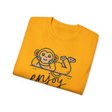 Enjoy Every Moment Tee — Cute Relaxing Monkey Graphic T-Shirt
