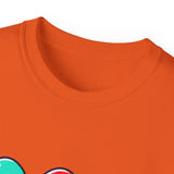 Cute Easter Egg Trio T‑Shirt — Colorful Cartoon Eggs Graphic Tee