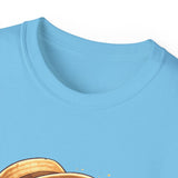 Cute Sloth Summer Tee — Sloth with Bubble Tea & Citrus Illustration Shirt