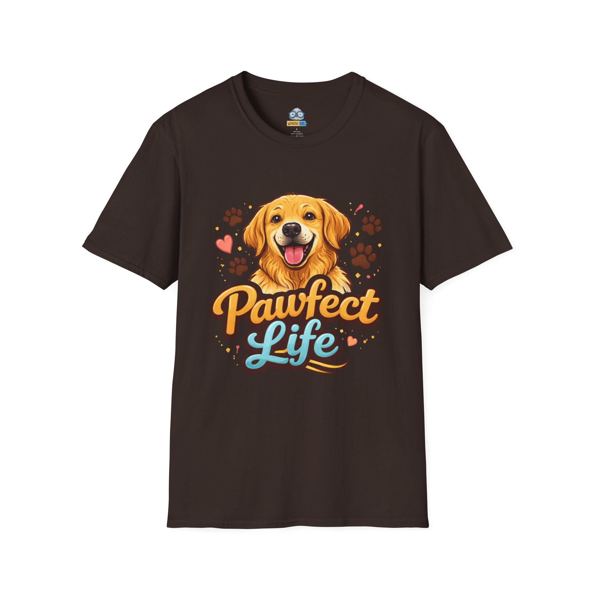 T-Shirt — "Pawfect Life" Golden Retriever Graphic Tee