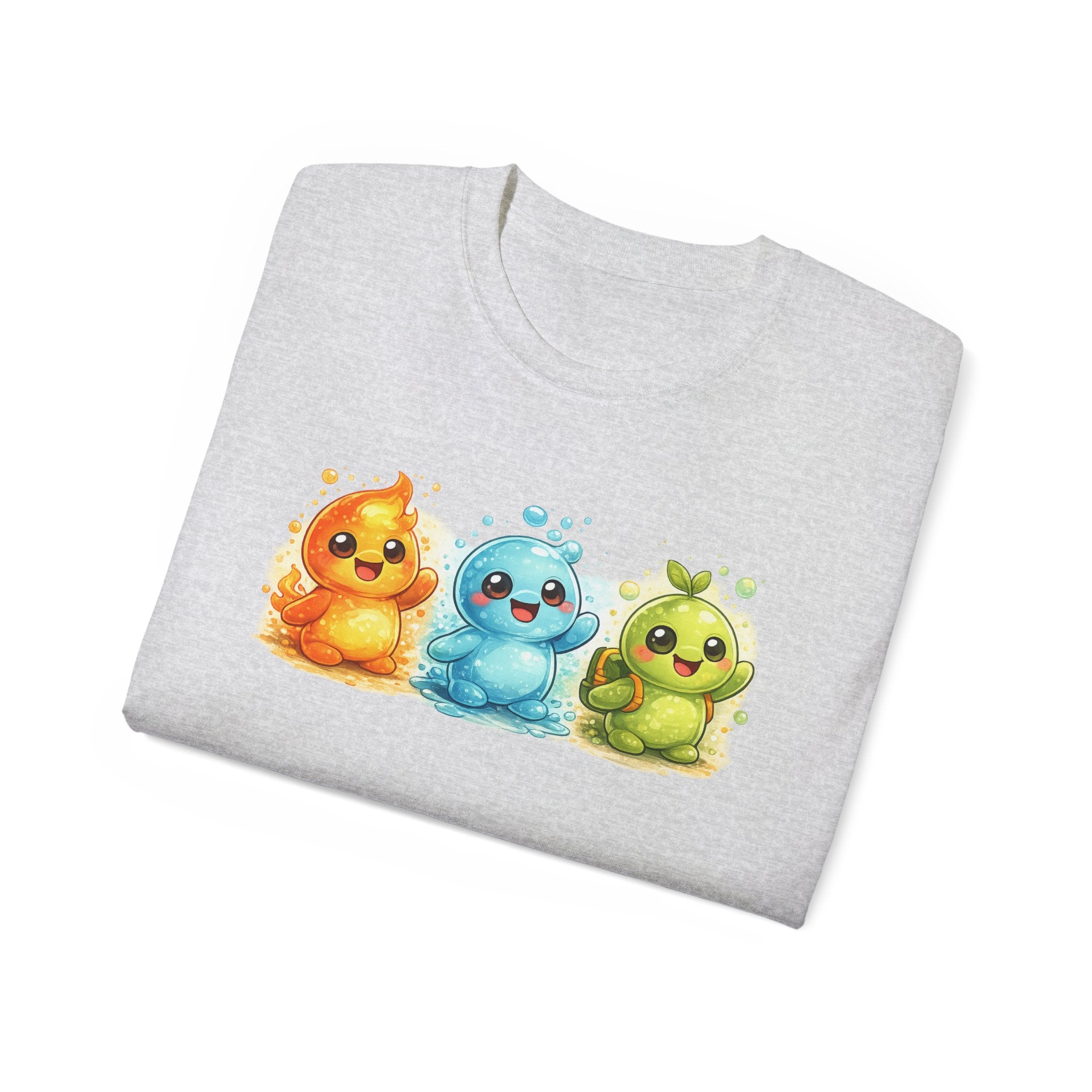 Cute Trio Slime Tee — Colorful Kawaii Slime Characters T-Shirt