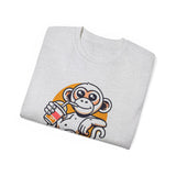 Life Is Good Monkey T‑Shirt — Cute Cartoon Monkey Drinking Juice Tee