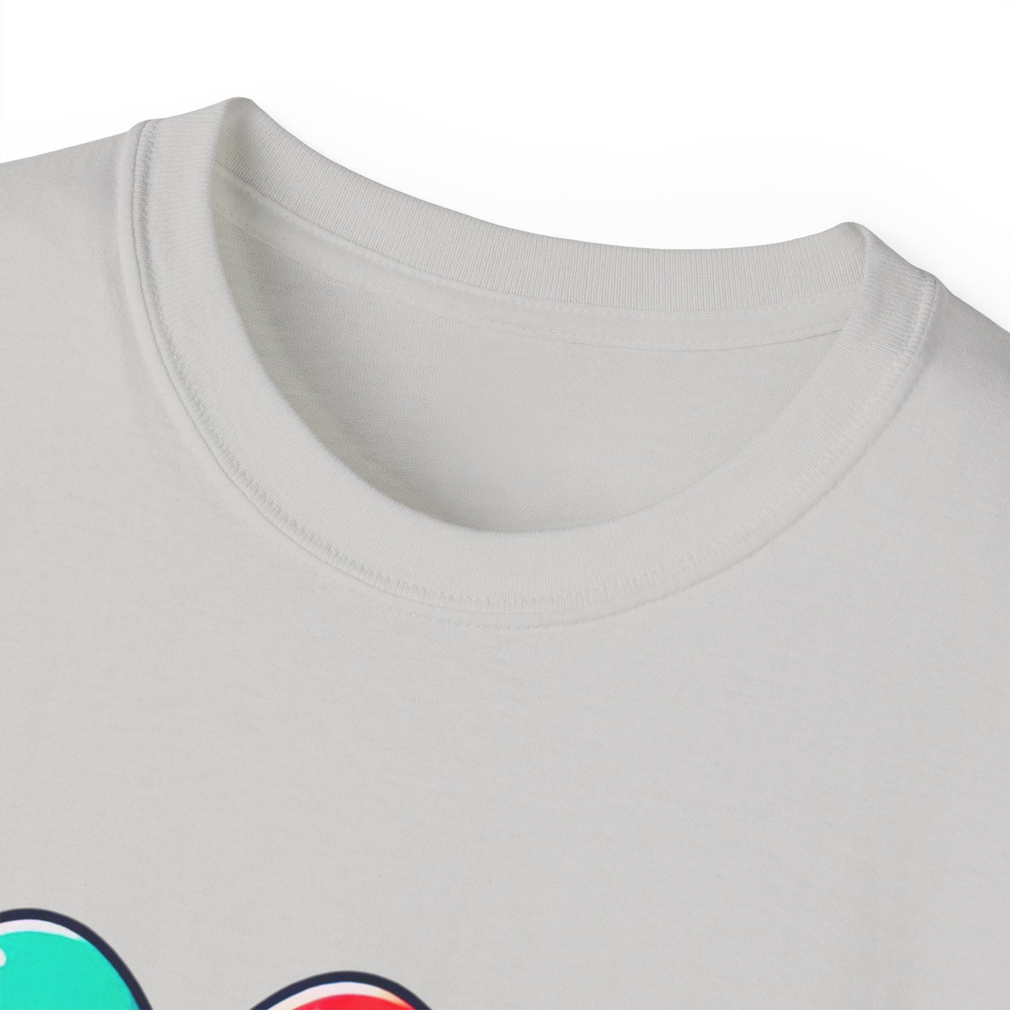 Cute Easter Egg Trio T‑Shirt — Colorful Cartoon Eggs Graphic Tee