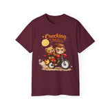 Cracking Miles Monkey Bike Tee — Cute Bear Rider Graphic T-Shirt